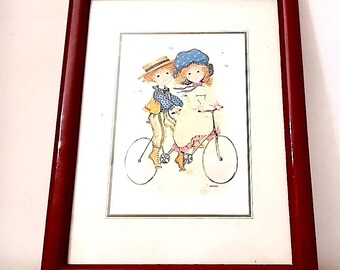 MISS PETTICOAT ko Graziella 70er Jahre Beatrice d'este Italien winziger Rahmen romantisch kawaii - Minirahmen romantischer Druck Kinderfahrrad Valentinstag