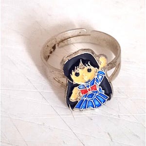 SAILOR MOON 90s metal enamel small ring - kawaii adjustable metal enamel ring