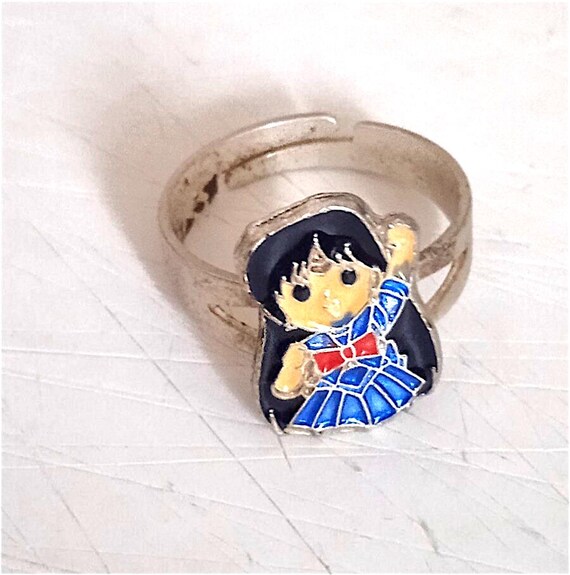 SAILOR MOON 90s metal enamel small ring - kawaii adjustable metal enamel ring