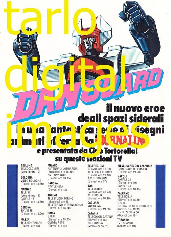 DANGUARD ROBOT 80s italy - Italian advertising image scan JPG 6,9MB for printing
