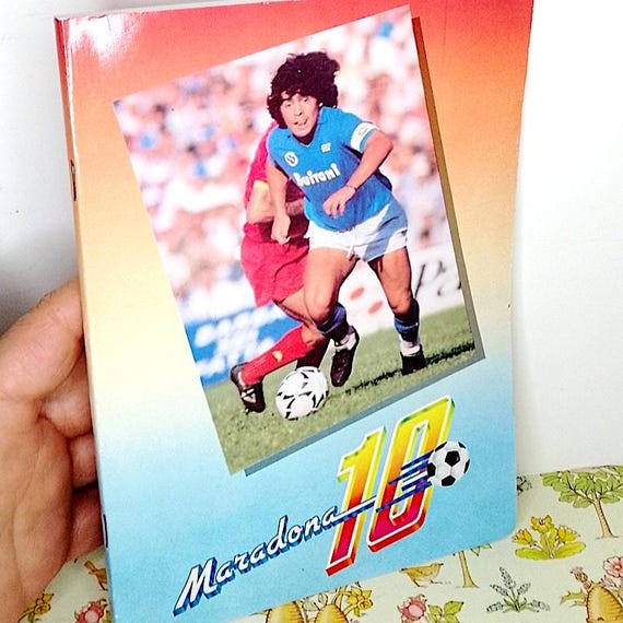MARADONA 10 - 80s Cisa italy vintage school notebook - new rare school notebook