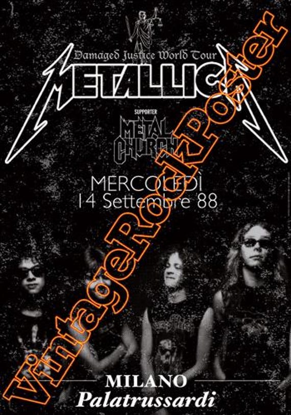 METALLICA - James Hetfield / Lars Ulrich - concert posters !