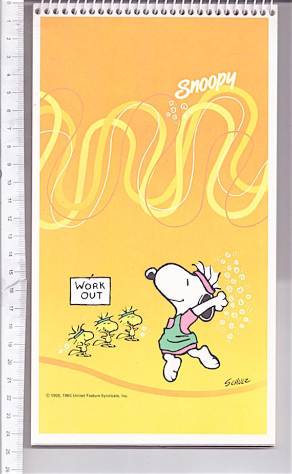 SNOOPY 80s Butterfly Originals Cartorama italy memo pad  - notes
