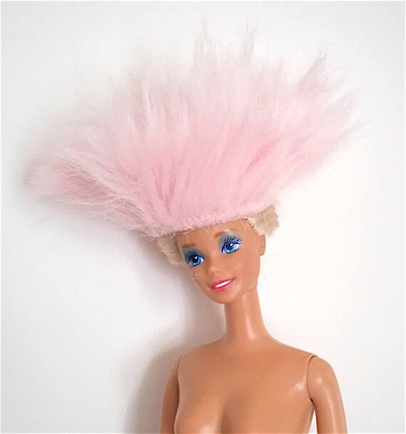 BARBIE SUPERSTAR? 80s - cappello pelliccia nylon rosa B931