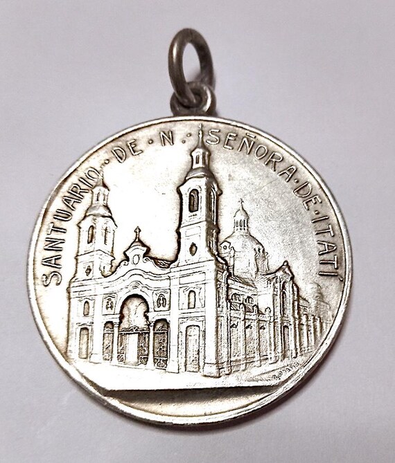 SANCTUARY OF MADONNA ITATI Argentina 1924 souvenir medal laying of the first stone 1950s