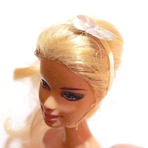 B353 -BARBIE 90s decorazione farfalla iridescente elastico per capelli