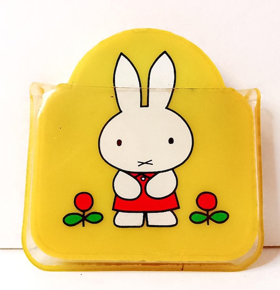 MIFFY 80s Dick brunette - Kutsuwa Japan pocket mirror loose - used mirror in kawaii bag