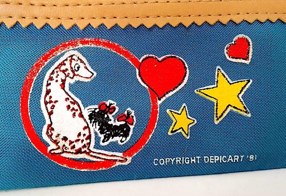 Cane Dalmata e barboncino 80s Copycart italy pocket pencil wallet jeans kawaii astuccio scuola