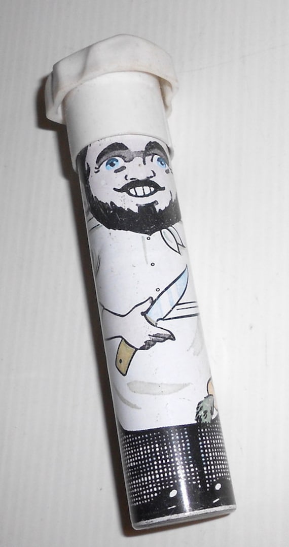 CUOCO - COOK  70s Bedford Uk tin pencil case tube vintage -