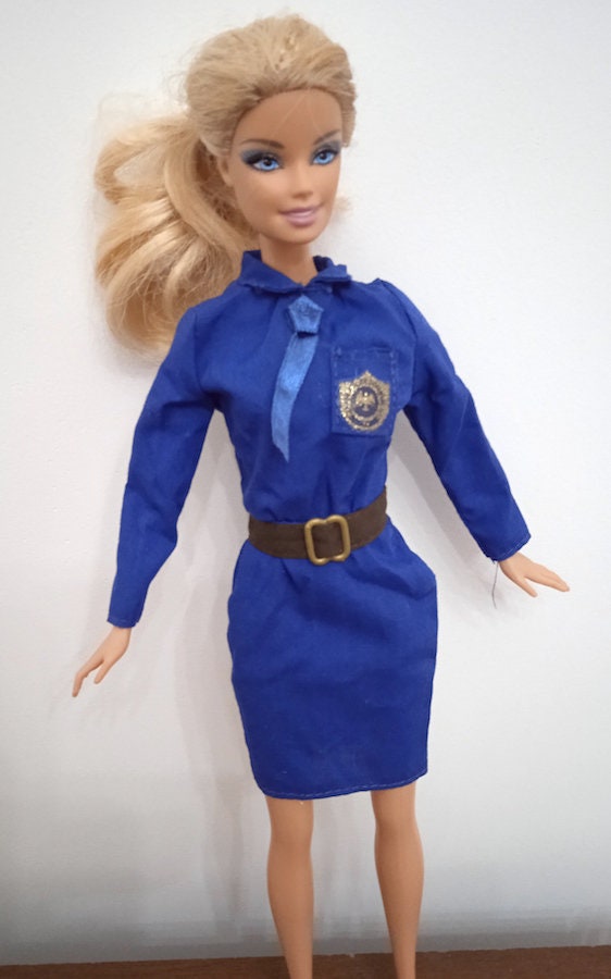BARBIE COOL CAREER Police Officer 1995 Mattel Original Dress