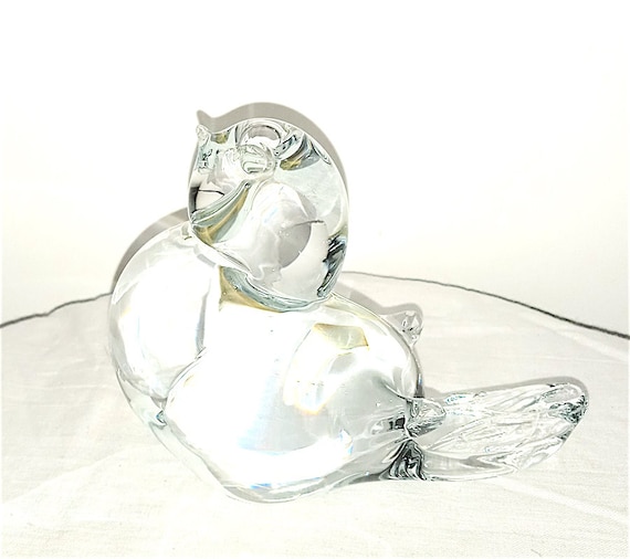 Beautiful crystal bird decoration from 60s Murano made in italy - passero passerotto uccellino in cristallo splendido