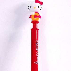 HELLO KITTY 2013 sanrio japan mechanical pencil red - portamine matita meccanica rossa mini figure kawaii