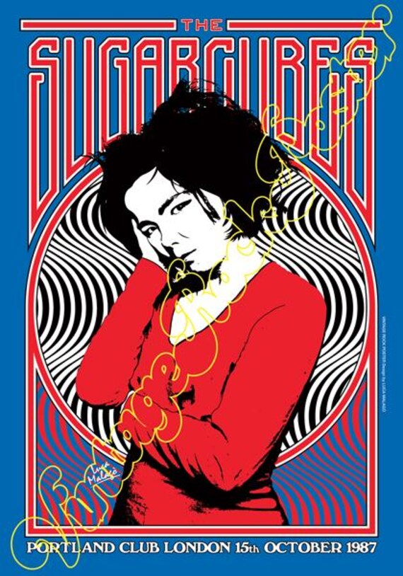 BJORK - SUGARCUBES - London, UK - 15 October 1987 - concert poster -854