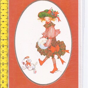 HOLLY HOBBIE 1989 Mondadori italy Christmas greeting card - biglietto auguri Natale misb
