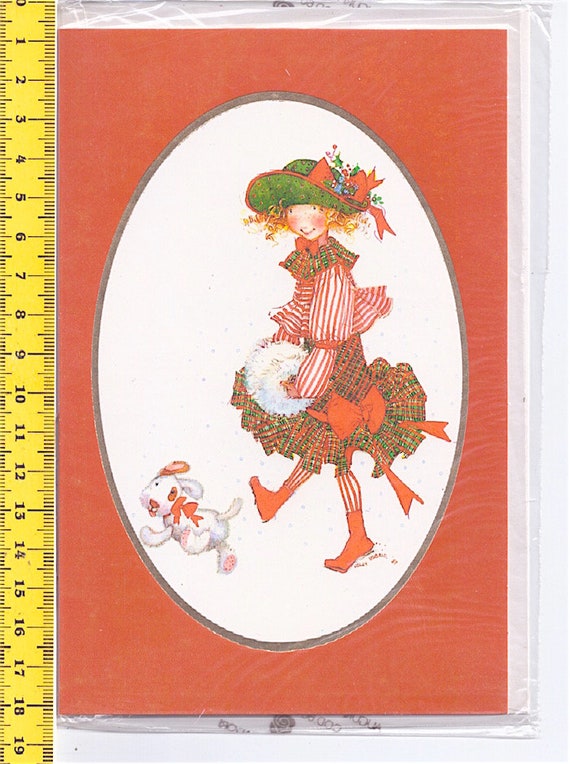 HOLLY HOBBIE 1989 Mondadori italy Christmas greeting card - christmas greeting card misb