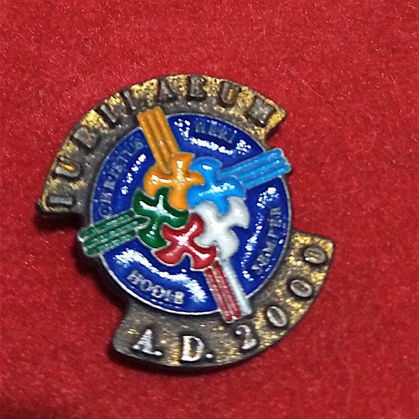 JUBILAEUM - Jubilee 2000 roma italy original new brooch - original pin