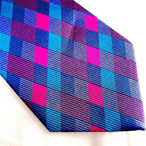 Enrico Coveri 80s italy splendida cravatta vintage originale pop fashion moda italiana vintage tie silk