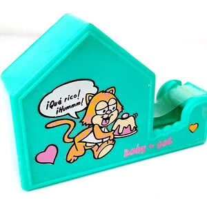 BABY CAT 80s Juypal Spain tape dispenser kawaii - porta nastro adesivo