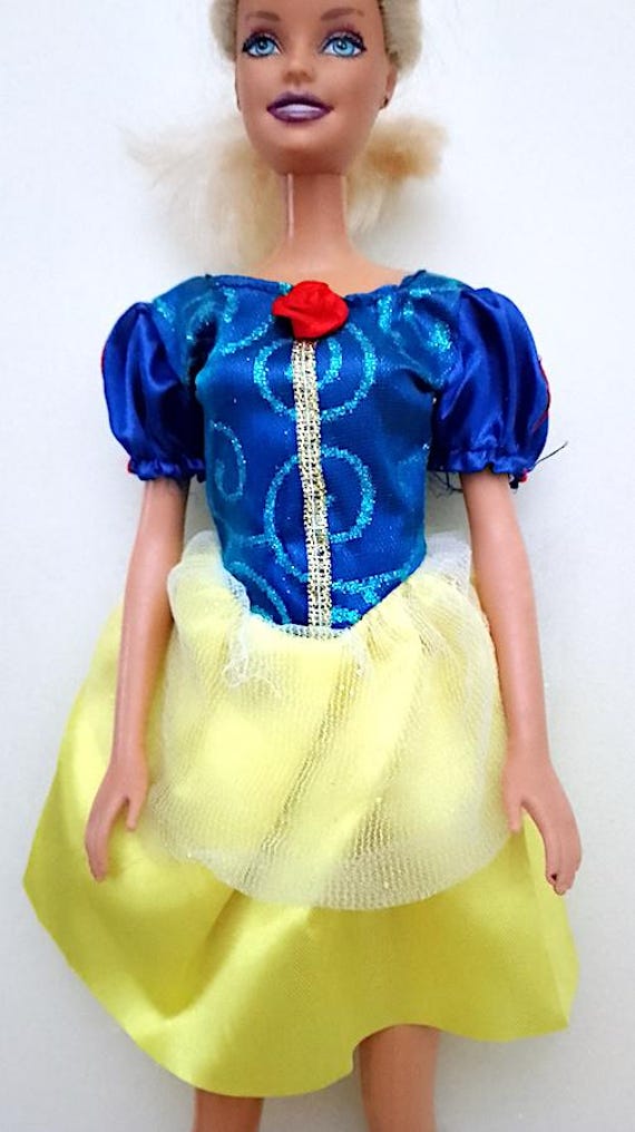 B1260 - BARBIE 2000s abito Biancaneve Snow White corto