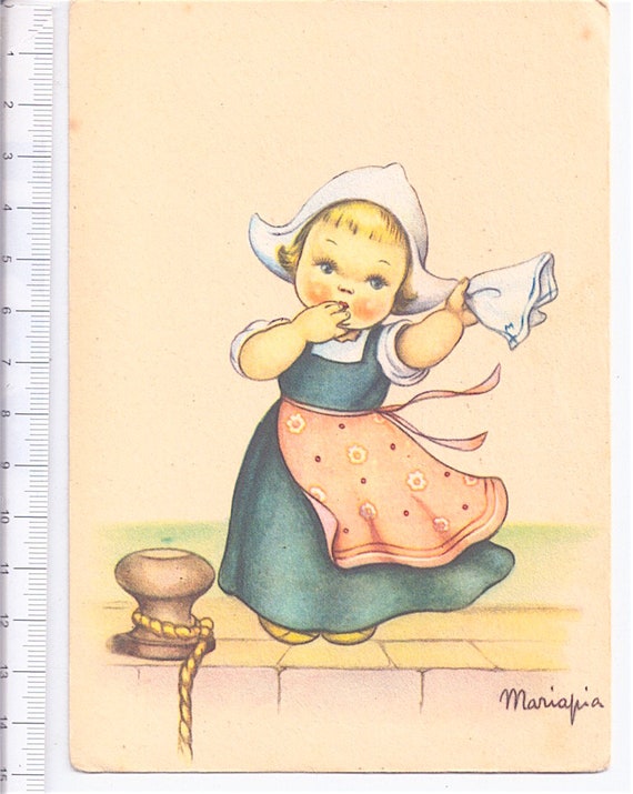 MARIAPIA - MARIA PIA 40s Ballerini Frattini italy postcard cartolina super cute kawaii - Olandesina