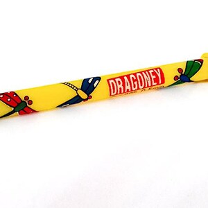 DRAGONEY dragonfly libellule 80s Korea kawaii yellow mechanical pencil with comb - portamine matita in plastica giallo con pettine mint