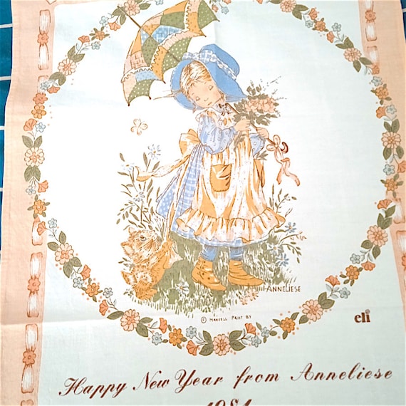 ANNELIESE 1981 Mansell Print - Eli italy calendar kitchen cotton towel - delicious kawaii calendar cotton tea towel