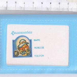 RAZAMATAZ 80s Japan pocket schedule addresser blu case - rubrica a schede mini pocket kawaii