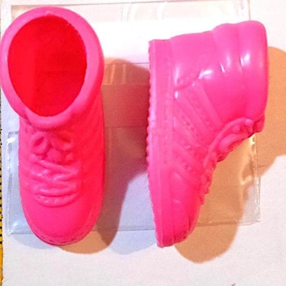 TN021 - BARBIE 90s maxi sneakers pink shoes - scarpe tennis rosa alte