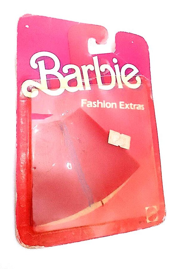 BARBIE FASHION EXTRAS 1984 mattel red skirt - red skirt misb 9871