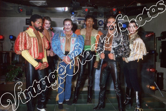 VILLAGE PEOPLE - Sanremo Festival Italy January 1982 - 8  UnPublished pictures live show  photo set colors