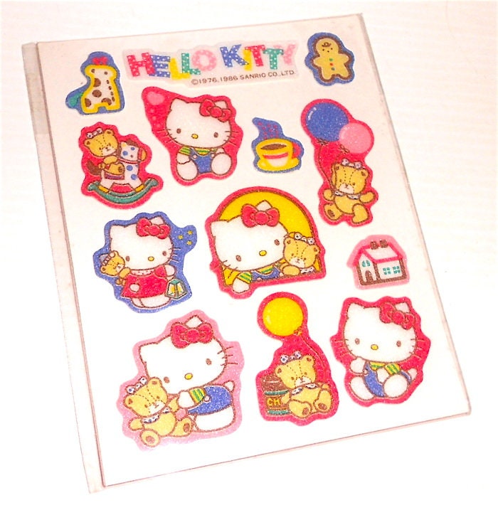 Hello Kitty Mini Sticker Book Vintage 1986 Sanrio Stickers