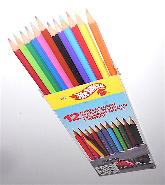 HOT WHEELS 80s Mattel Joymakers italy vintage box 12 color pencils - 12 matite colorate