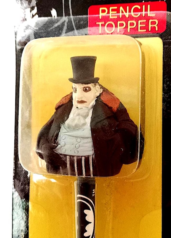 BATMAN RETURNS 1991 Dc comics pencil topper misb - pencil with cap new character The Penguin Penguin