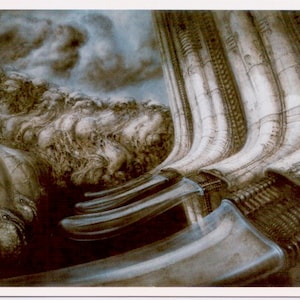 H.R. GIGER No.417, Biomechanoid Landscape II 1979  - 1993 Taschen Germany artistic postcard - cartolina artistica PC025