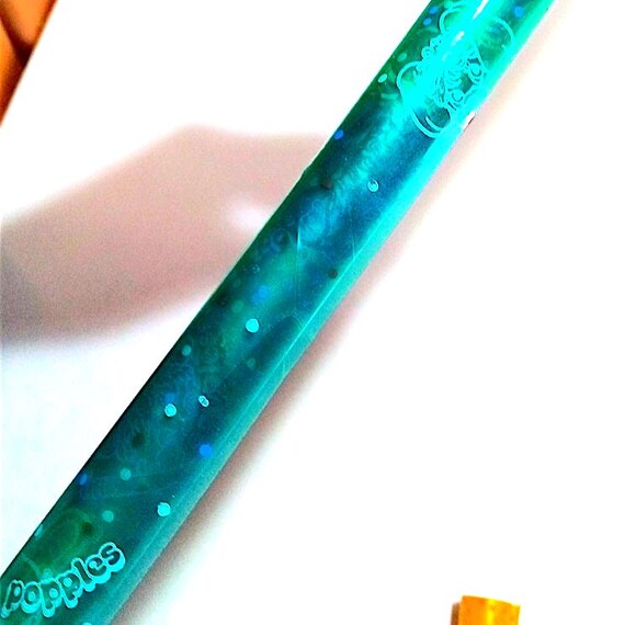 POPPLES 80s Super7 Belgium plastic sleeve green - kawaii green plastic book cover