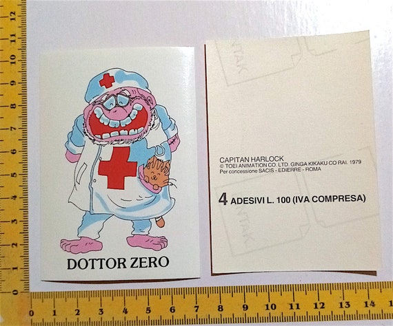 CAPITAN HARLOCK - Herlock 70s italy  sticker adesiva manga anime  -0764