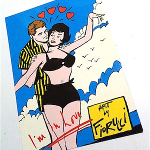 FIORUCCI 80s béatrice d’este - arts graphiques souvenirs italie - carte postale - carte postale - Heart Attack