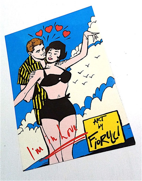 FIORUCCI 80s Beatrice d'Este - Graphic Arts Memories Italy - Postcard - Heart Attack