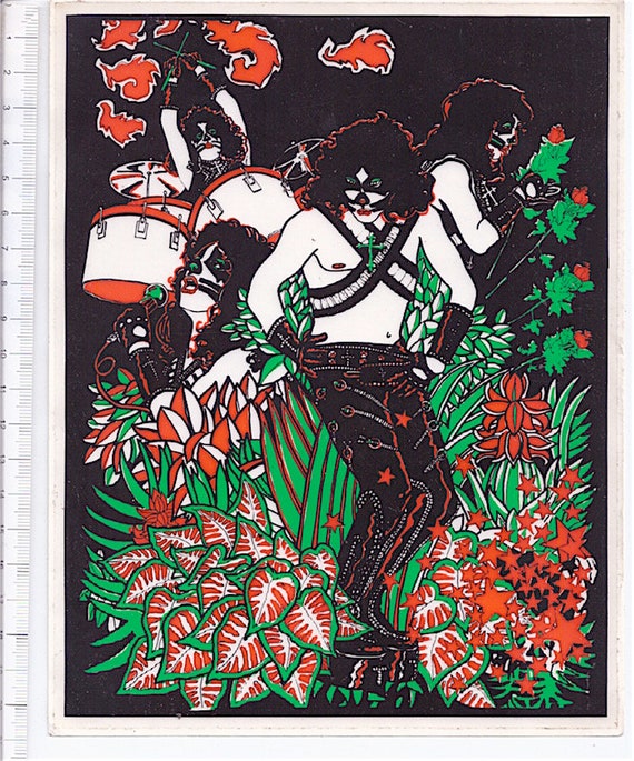 KISS - Peter Criss 70s italy Vintage original maxi sticker super rare - adesiva plastica grande rarissima originale