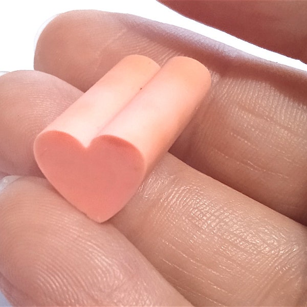 PINK HEART TUBE for pencil top 80s japan tiny eraser rubber radiergummi gum rubber