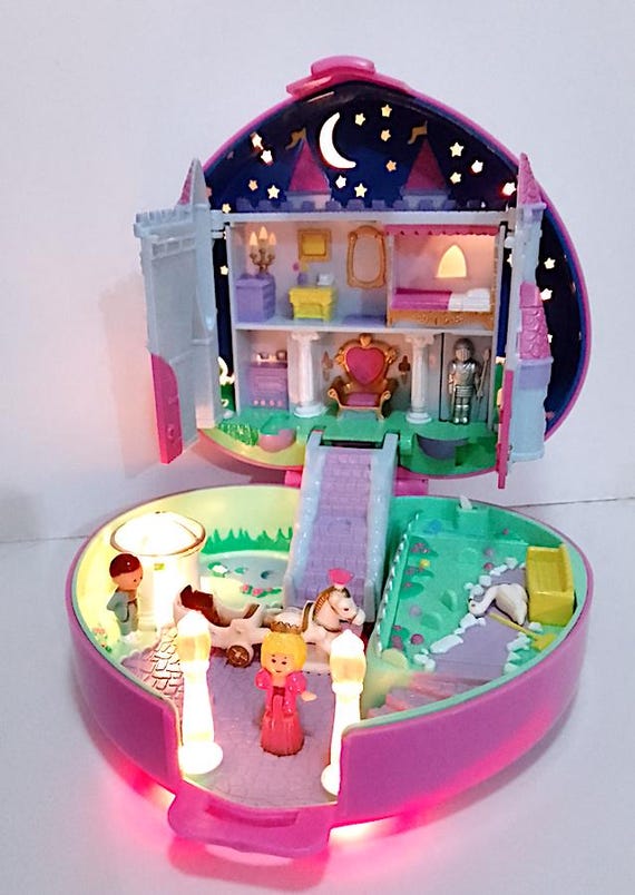 POLLY POCKET 1992 Bluebird China Starlight Castle full - complete and working! It lights up all the way, super kawaii!