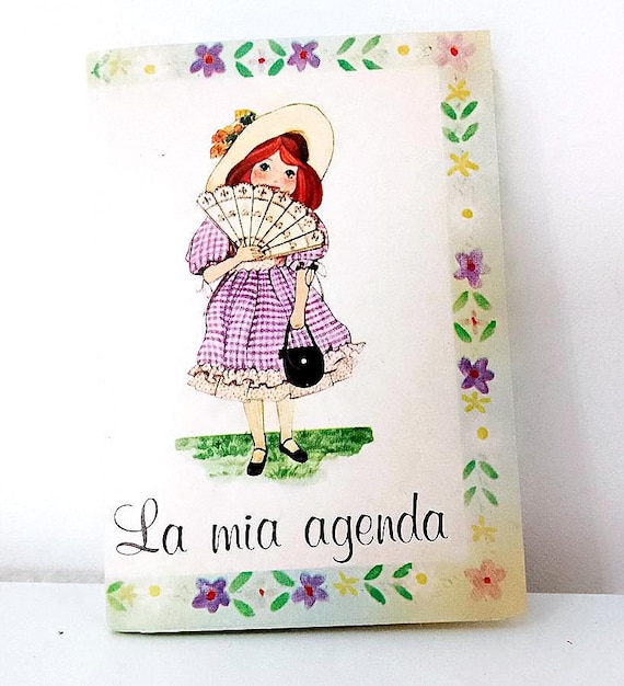 SISTER 80s italy super tiny pocket diary organiser agenda mini tascabile kawaii ko Miss petticoat