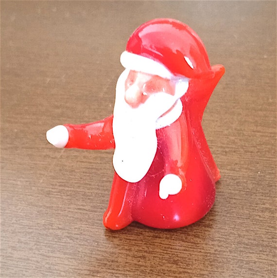 BABBO NATALE - Santa Claus 80s Murano italy miniatura in vetro deliziosa