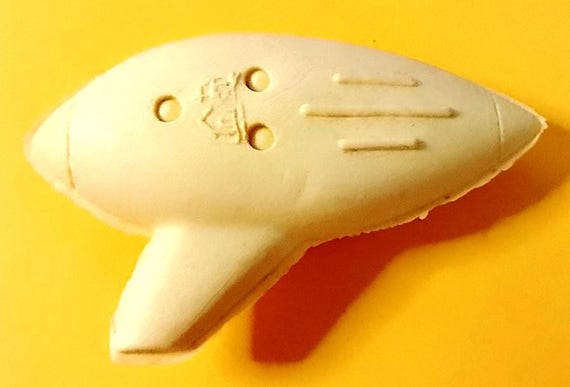 MULINO BIANCO 80s Barilla italy eraser rubber radiergummi rubber eraser cheerful erasers : musical instruments yellow ocarina