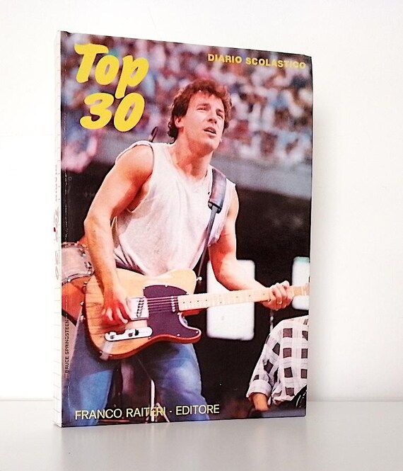 TOP 30 raiteri italy 1986 school diary: Bruce Springsteen, Boy George, Wham, Vasco Rossi ... school diary mint