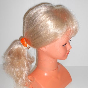 ponytail elastic hair band with beads from the 60s