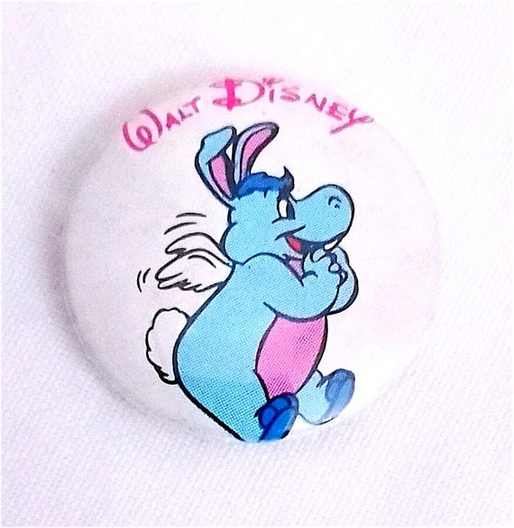 WUZZLES 1985 Walt Disney Hasbro - brooch, button pin, brooche, badge - HOPPOPOTAMUS Conippa