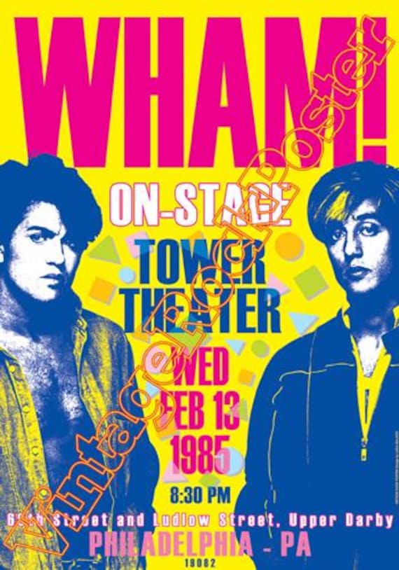 WHAM! / GEORGE MICHAEL - concert poster !