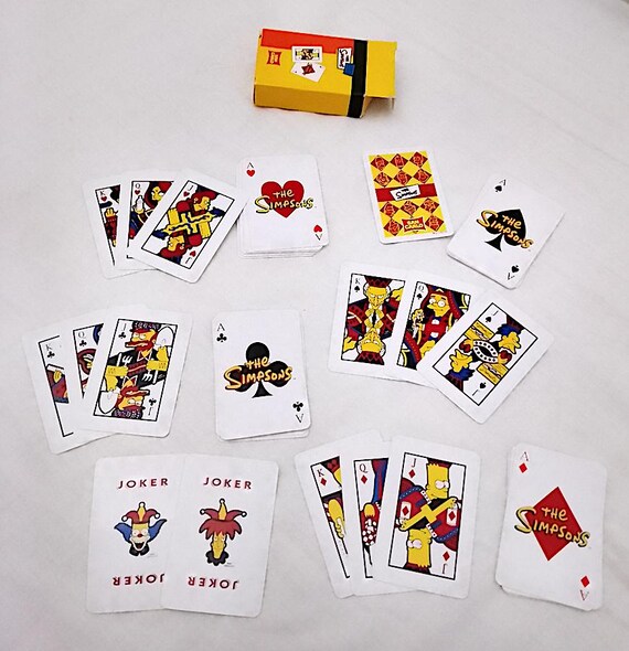 THE SIMPSONS 2000's San Carlo patatine italy carte da gioco miniatura ottime - mini playing cards italian gadget