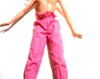 BARBIE 90s antique pink trousers with elastic waist B267